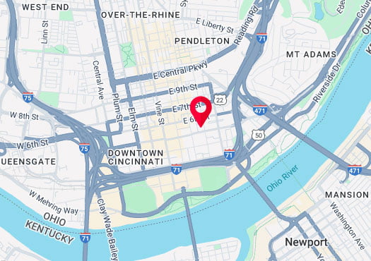 Map to Cincinnati Office